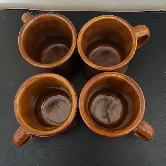 Vintage Libertyware 4 brown mugs - Picture 2 of 3
